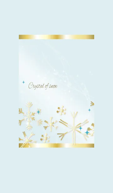 [LINE着せ替え] ブルー 青 / 大人可愛い雪の結晶 ＠冬特集の画像1