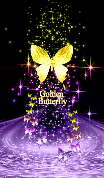 [LINE着せ替え] キラキラ♪黄金の蝶#38の画像1
