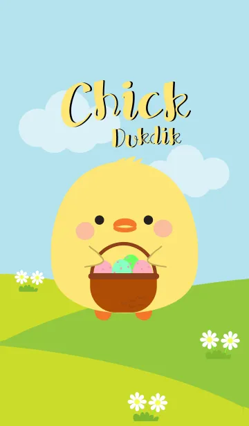 [LINE着せ替え] Cute Chick Duk Dik Theme (jp)の画像1