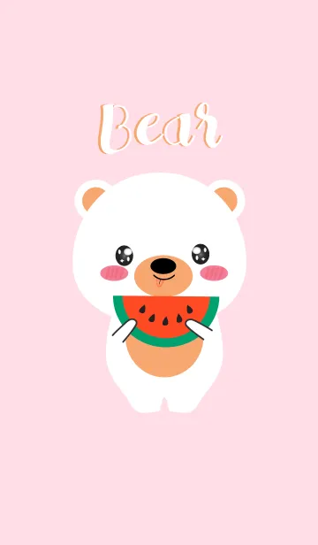 [LINE着せ替え] Simple Cute White Bear V.2 (jp)の画像1