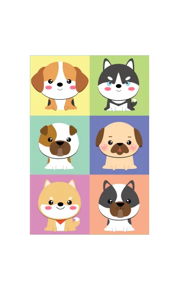 [LINE着せ替え] I Love Cute Dog Theme (jp)の画像1