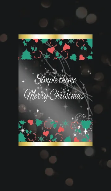 [LINE着せ替え] 黒＆白 / シンプルクリスマス @冬特集の画像1