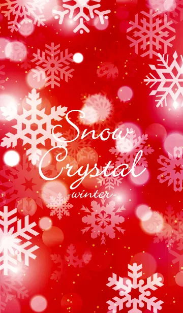 [LINE着せ替え] Snow Crystal Red 2 -winter-@冬特集の画像1