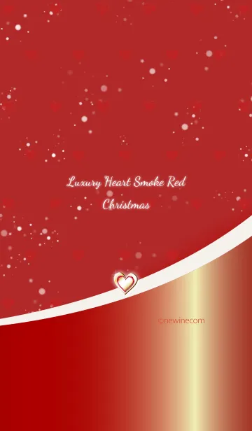 [LINE着せ替え] ラグジュアリー ハート レッド クリスマスの画像1
