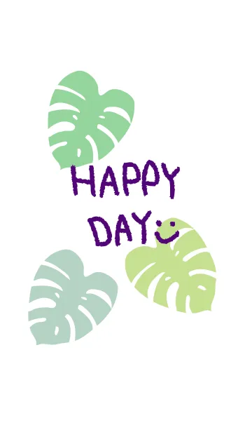 [LINE着せ替え] モンステラ-スマイル13-の画像1