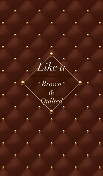 [LINE着せ替え] Like a - Brown ＆ Quilted #Bitterの画像1