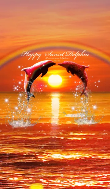 [LINE着せ替え] 恋愛運♥ Happy Sunset Dolphinの画像1