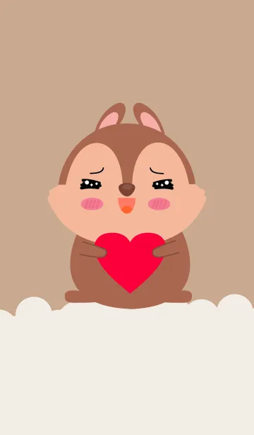 [LINE着せ替え] Simple Fat squirrel Theme (jp)の画像1