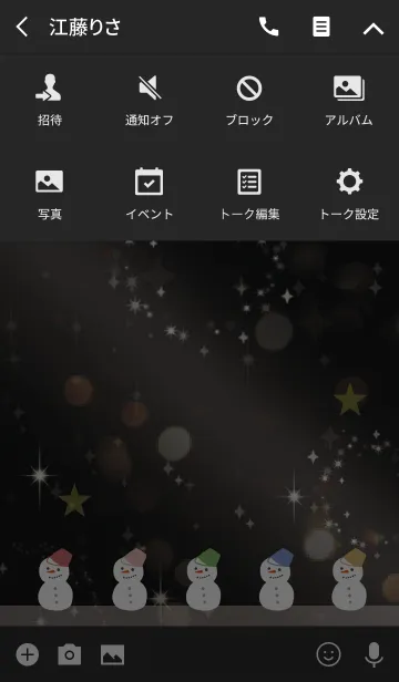 [LINE着せ替え] 黒＆黄色 / 全運気UP 雪だるま @冬特集の画像4