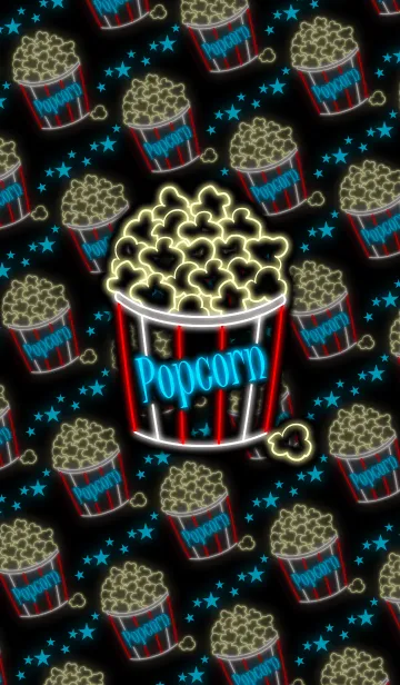 [LINE着せ替え] Popcorn -Neon style-の画像1
