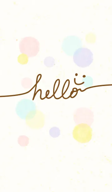 [LINE着せ替え] 大人水彩水玉3-スマイル5-の画像1