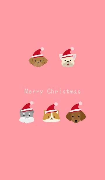 [LINE着せ替え] かわいいクリスマス大きな犬の画像1