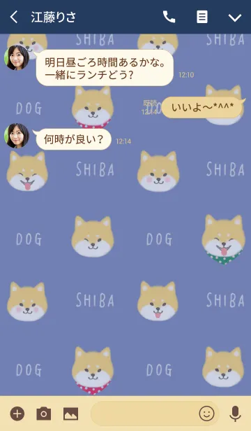 [LINE着せ替え] 柴犬といっしょの画像3