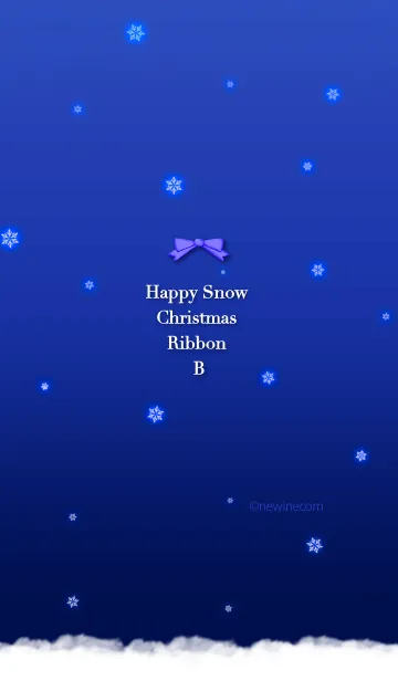 [LINE着せ替え] ハッピー スノー クリスマス リボン Bの画像1