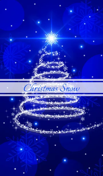 [LINE着せ替え] Christmas Snow -Blue- ＠冬特集の画像1