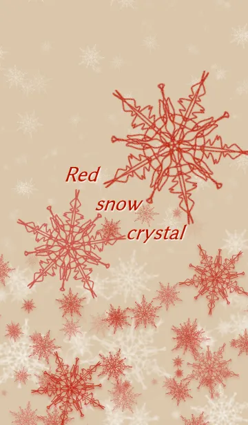 [LINE着せ替え] Red snow crystal.＠冬特集の画像1