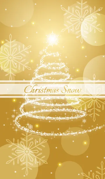 [LINE着せ替え] Christmas Snow -Gold- ＠冬特集の画像1