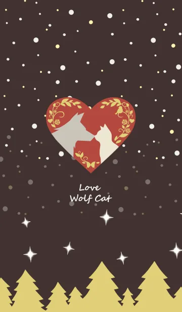 [LINE着せ替え] LOVE WOLF CATの画像1