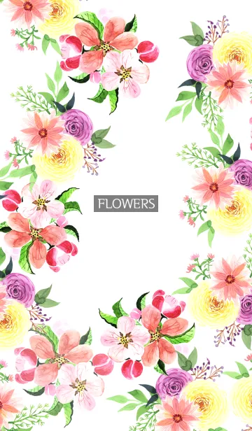 [LINE着せ替え] water color flowers_636の画像1