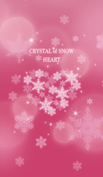 [LINE着せ替え] スノークリスタルのハート ピンク＠冬特集の画像1
