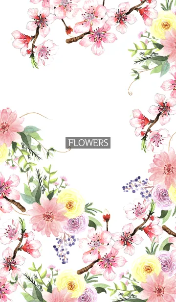 [LINE着せ替え] water color flowers_637の画像1
