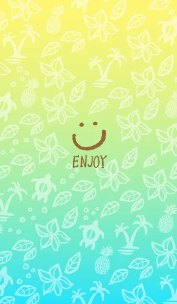 [LINE着せ替え] 夏 アロハ-スマイル4-の画像1