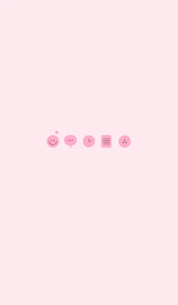 [LINE着せ替え] シンプル ハート＠冬特集（pink)V.42の画像1