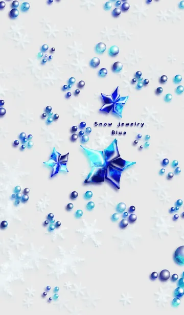 [LINE着せ替え] Snow jewelry Blue＠冬特集の画像1