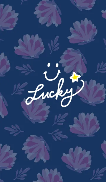 [LINE着せ替え] シンプルお花-スマイル29-の画像1