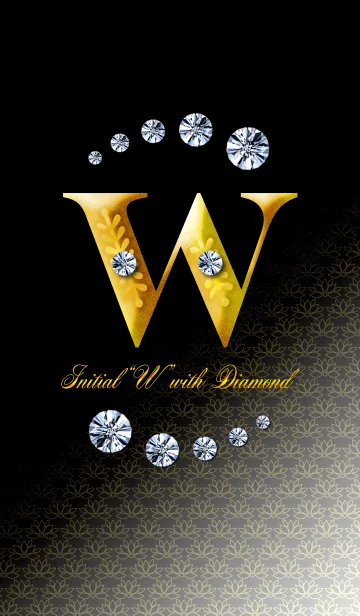 [LINE着せ替え] Initial"W" with DIAMONDの画像1