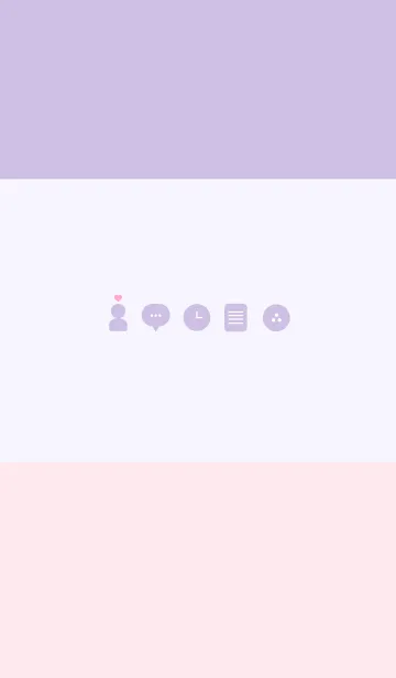 [LINE着せ替え] シンプルハート＠冬特集（pink purple)V.45の画像1