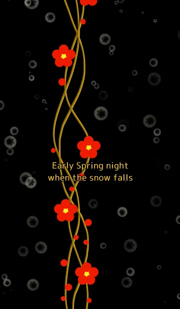 [LINE着せ替え] 泡雪の降る初春の夜＠冬特集の画像1