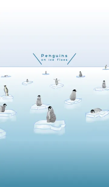 [LINE着せ替え] Penguins on ice floes＠冬特集の画像1