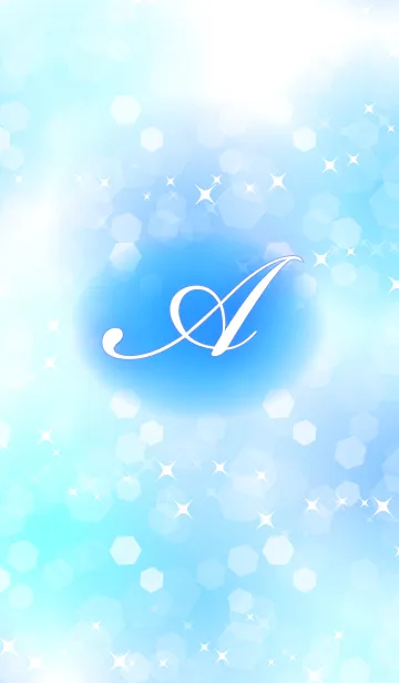 [LINE着せ替え] 【A】イニシャル ブルーの画像1