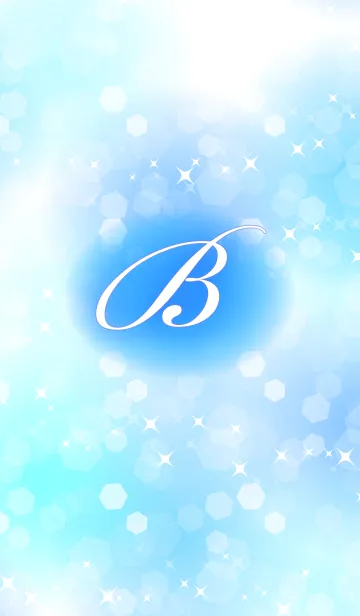 [LINE着せ替え] 【B】イニシャル ブルーの画像1