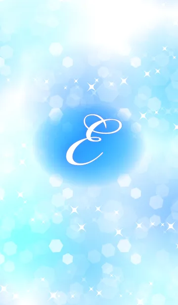 [LINE着せ替え] 【E】イニシャル ブルーの画像1