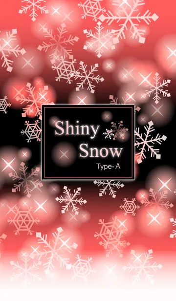 [LINE着せ替え] Shiny Snow Type-A 雪+赤の画像1