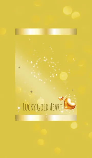 [LINE着せ替え] ゴールド / 恋愛と金運UP ゴールドのハートの画像1