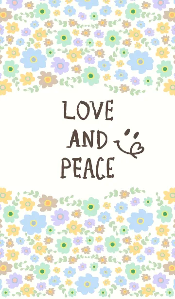 [LINE着せ替え] カラフルお花-スマイル8-の画像1