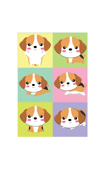 [LINE着せ替え] Love Beagle Dog Theme (jp)の画像1