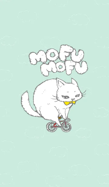 [LINE着せ替え] 自転車と猫 -mofumofu-の画像1