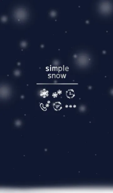 [LINE着せ替え] ふんわり冬の夜空と雪の結晶の画像1