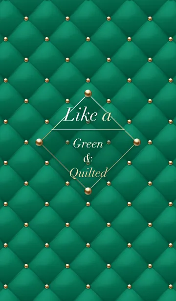 [LINE着せ替え] Like a - Green ＆ Quilted #Noelの画像1