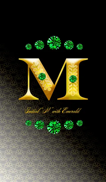 [LINE着せ替え] Initial"M" with EMERALDの画像1