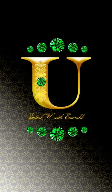 [LINE着せ替え] Initial"U" with EMERALDの画像1