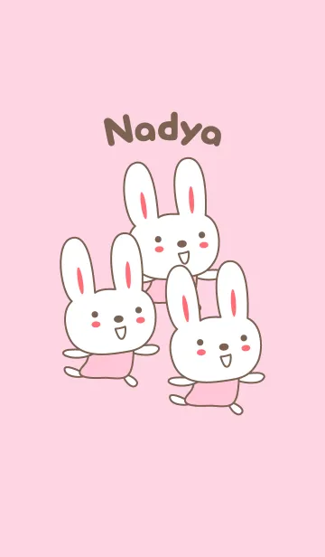 Cute rabbit theme for Nadyaの着せ替えメイン画像