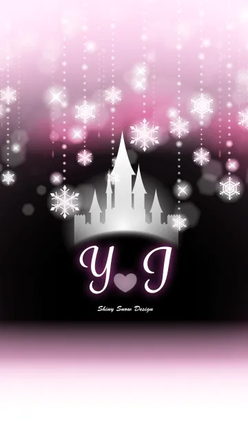 [LINE着せ替え] 【Y＆I】イニシャル❤️雪の城-ピンク-の画像1
