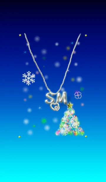 [LINE着せ替え] イニシャル S＆M(イルミネーションツリー)の画像1