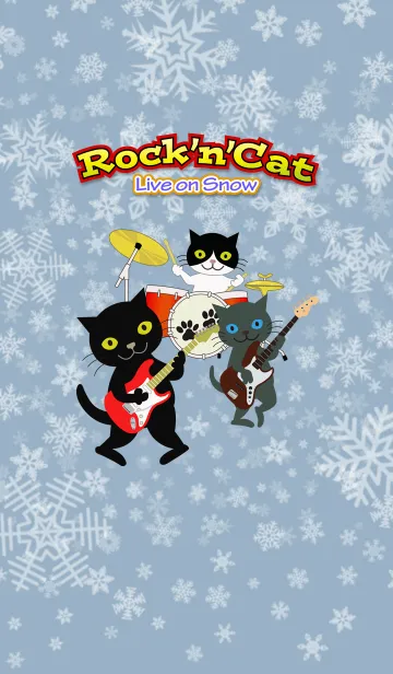 [LINE着せ替え] Rock'n'Cat 雪上ライブの画像1