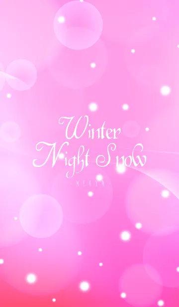 [LINE着せ替え] Winter Night Snow Pink 2 -MEKYM-の画像1